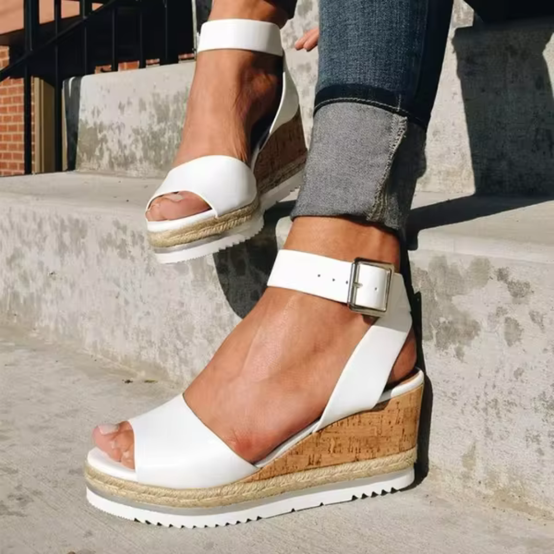 Sophie | Adjustable Wedge Strap Sandals