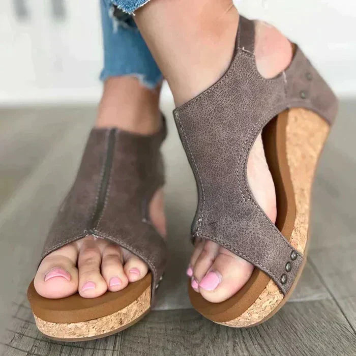 Paige | Open Wedge Cut-Out Sandals