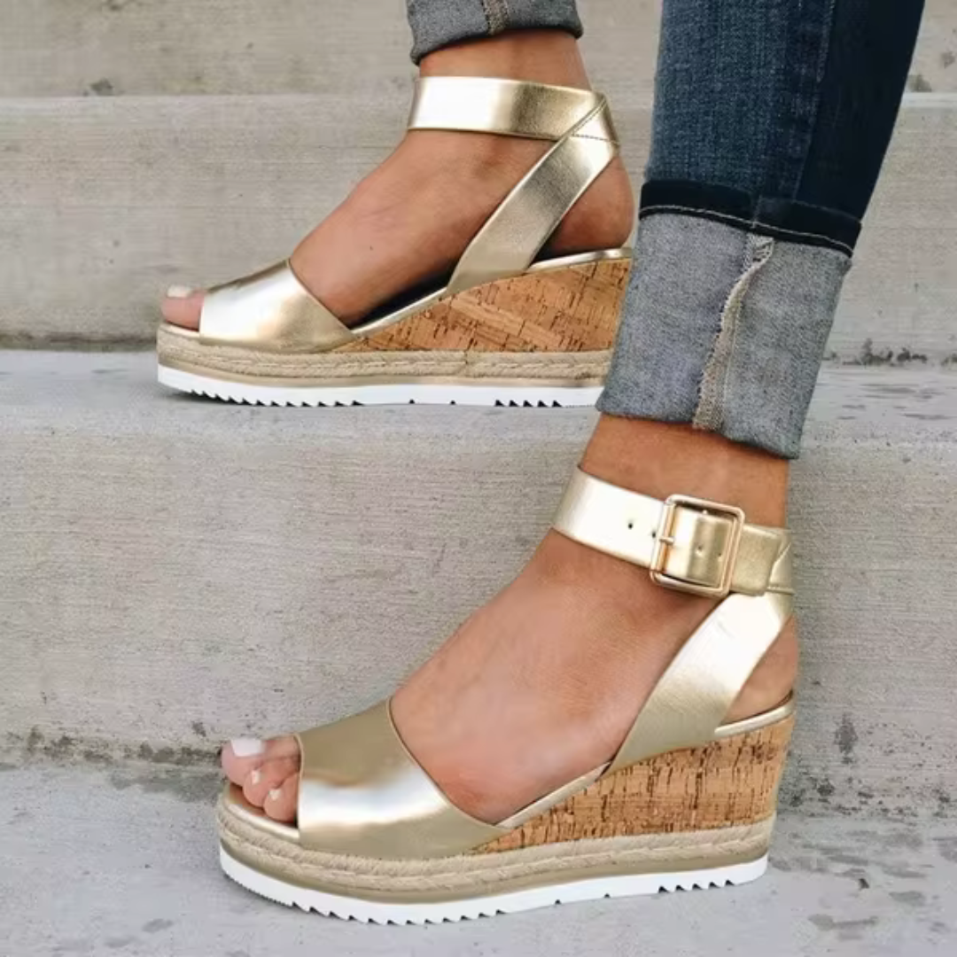 Sophie | Adjustable Wedge Strap Sandals