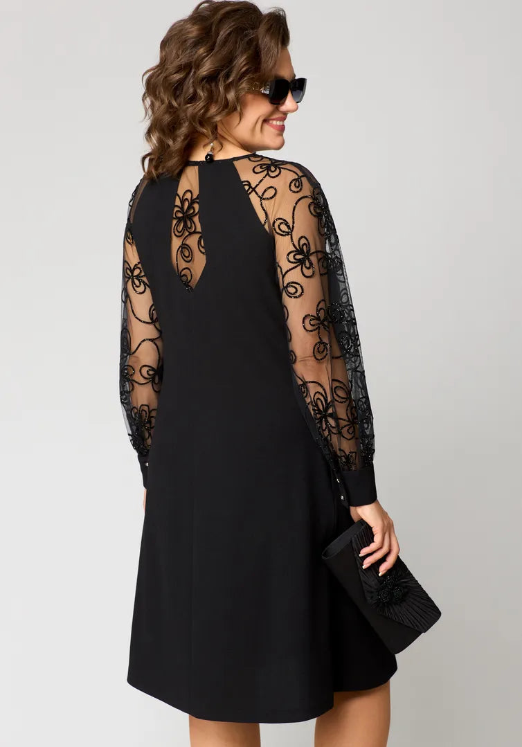 Mirae - Lace-Sleeve Dress
