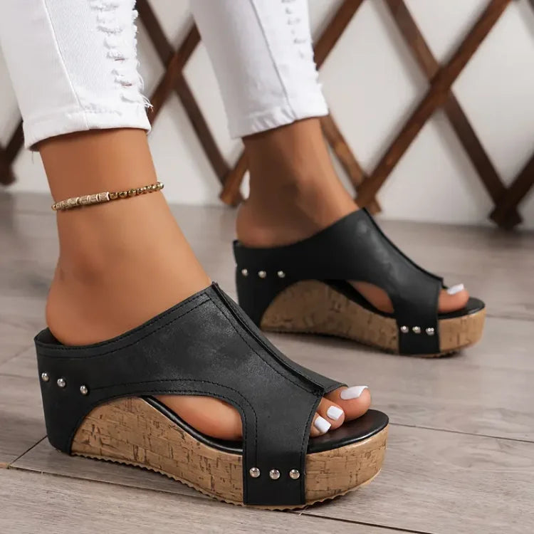 Zoe | Supportive Open-Toe Wedge Sandals