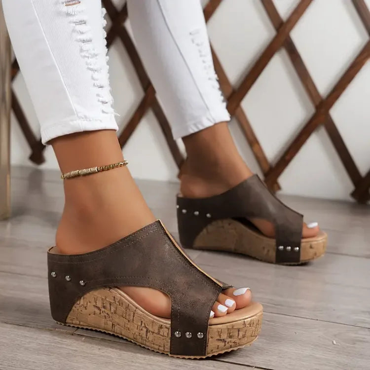 Zoe | Supportive Open-Toe Wedge Sandals