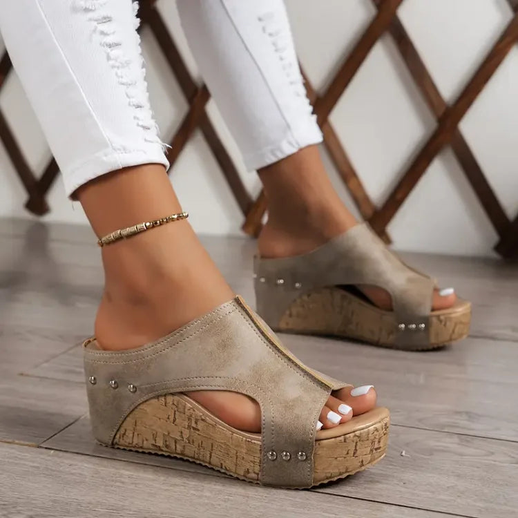 Zoe | Supportive Open-Toe Wedge Sandals