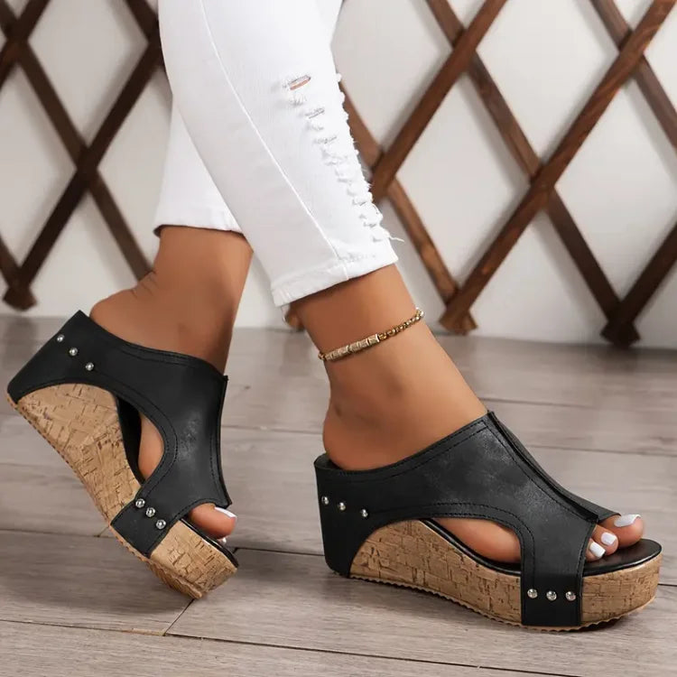 Zoe | Supportive Open-Toe Wedge Sandals