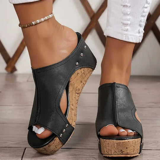 Zoe | Supportive Open-Toe Wedge Sandals
