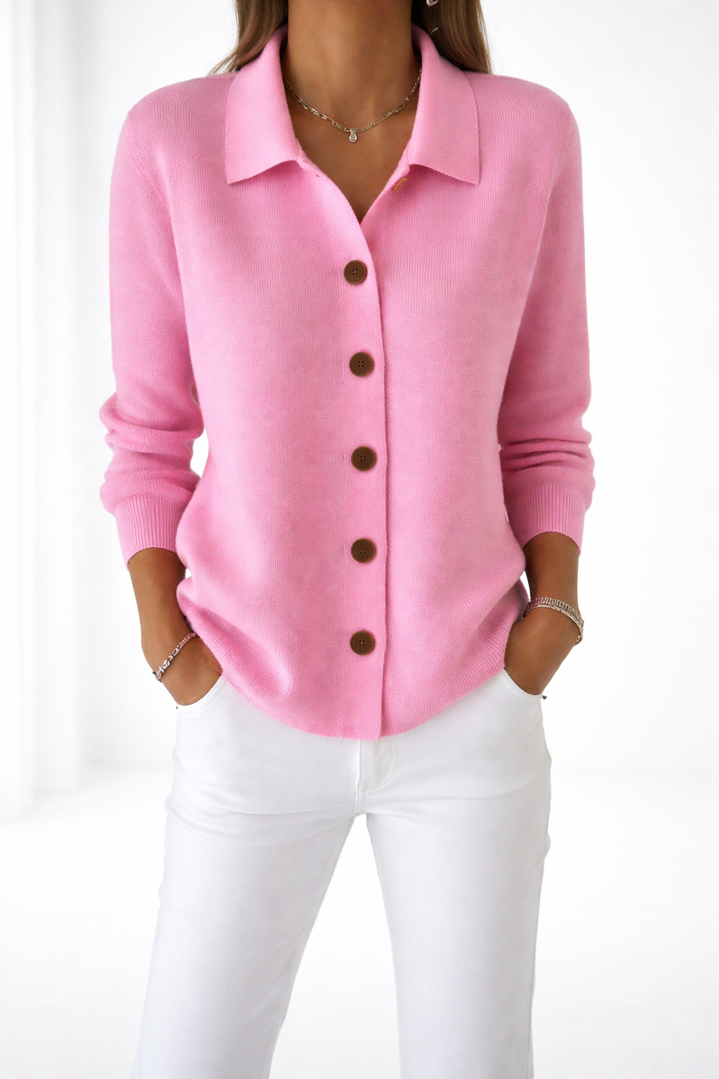 Livia - Button-Up Knit Cardigan