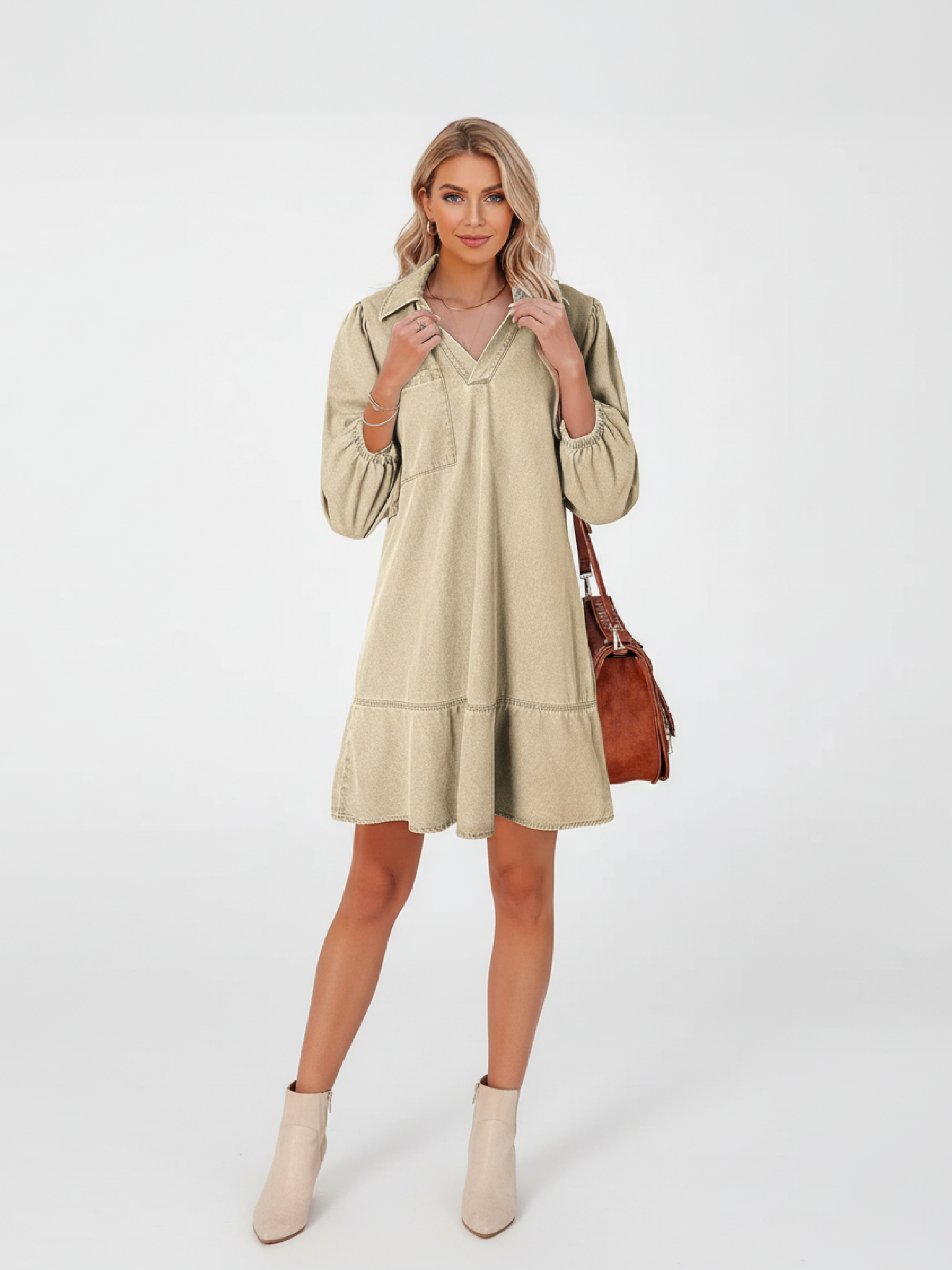 Aria - Denim Midi Dress