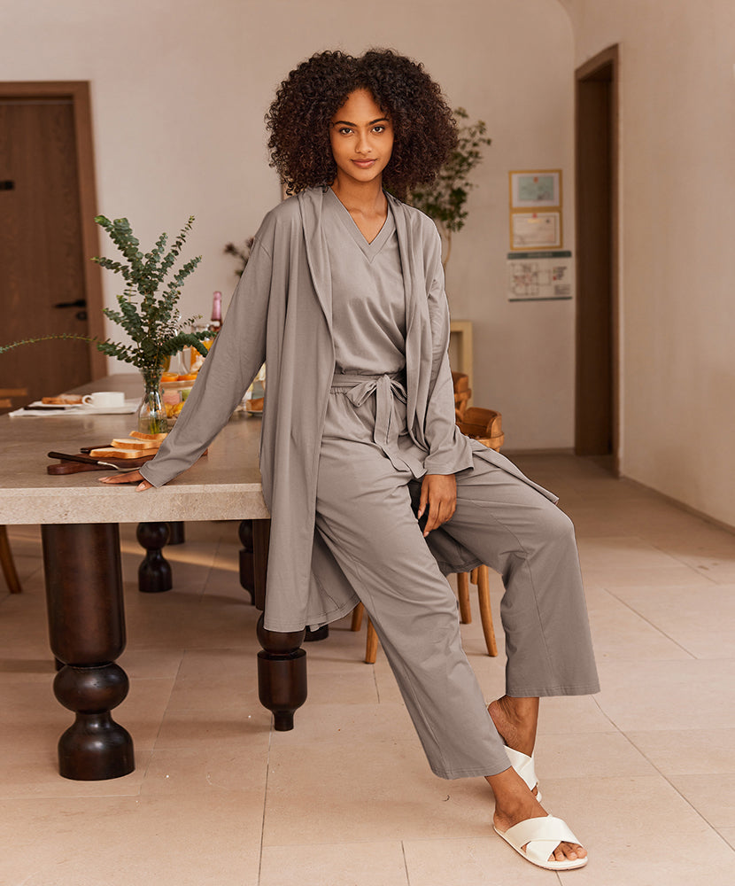 Elowen - Simple 3-Piece Cotton Lounge Set