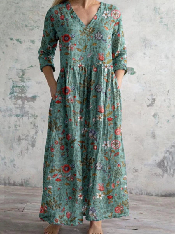 Bobbi - Vintage Floral Print Dress