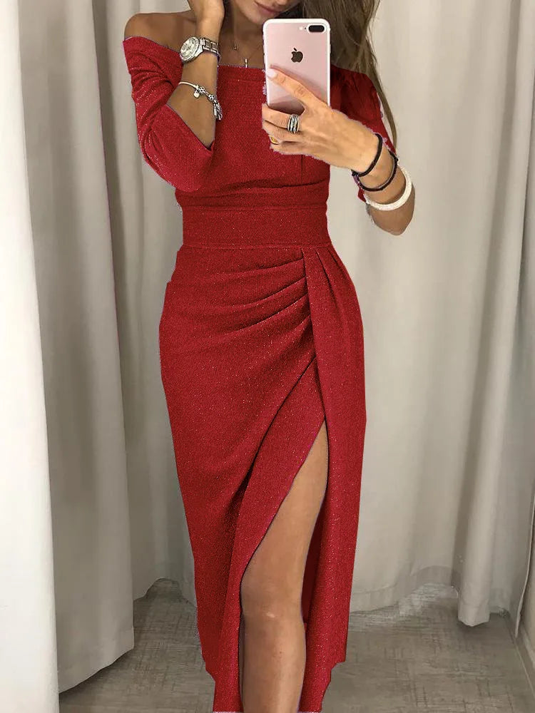 Aina - Glamour Slit Dress