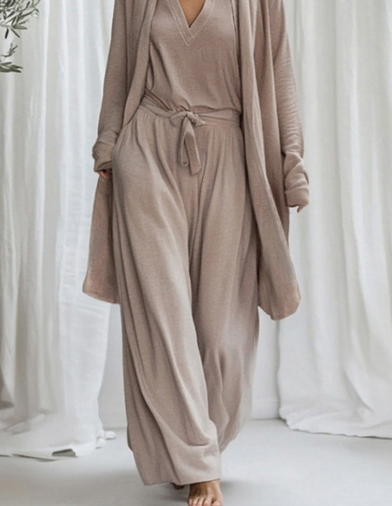 Elowen - Simple 3-Piece Cotton Lounge Set