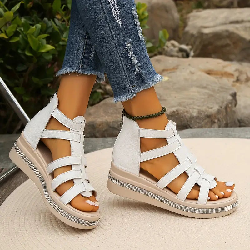 Ariana | Sparkling Open Wedge Sandals