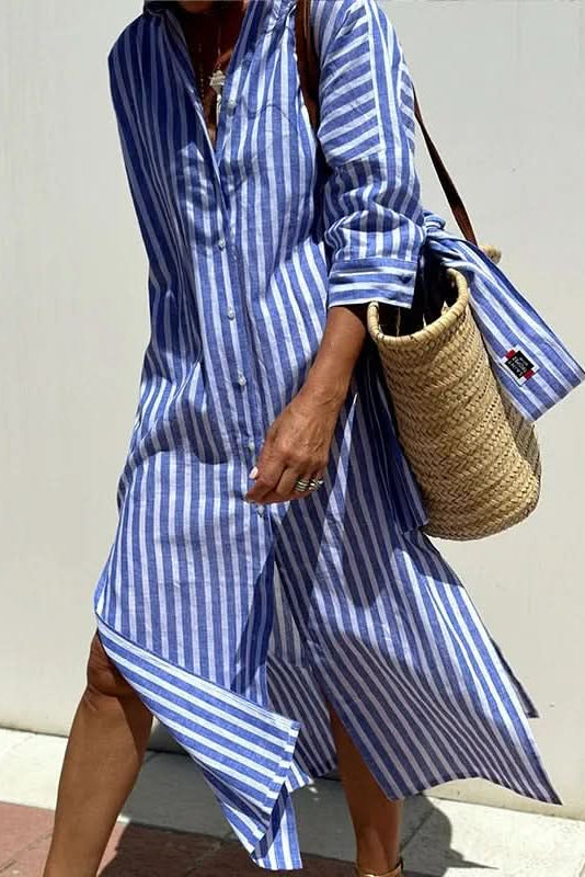 Maisie - Summer Dress with Elegant Stripes