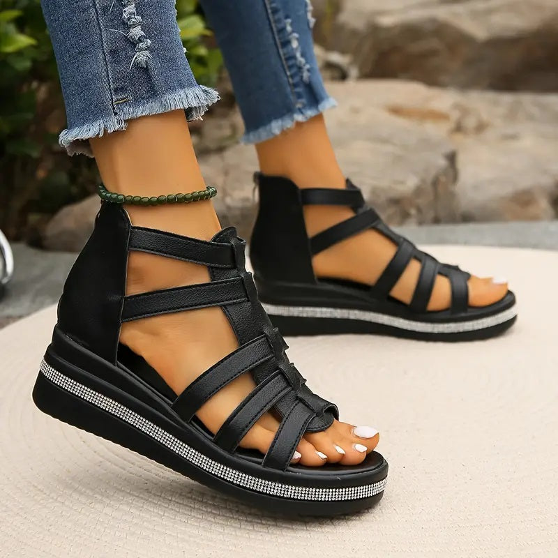 Ariana | Sparkling Open Wedge Sandals