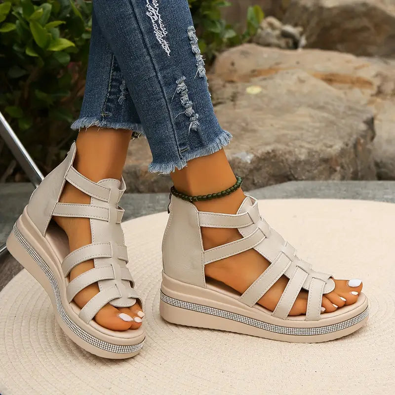 Ariana | Sparkling Open Wedge Sandals