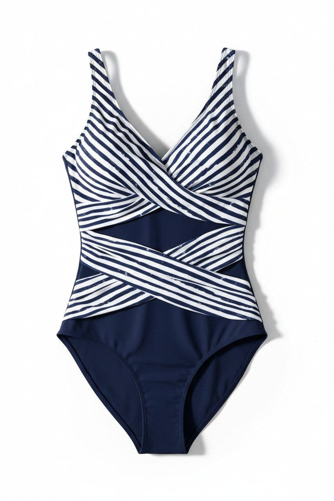 Thalora - Striped Charm Swimsuit