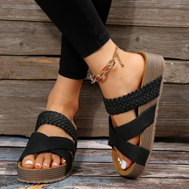 Nina | Cushioned Open Platform Sandals