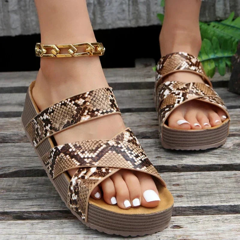 Nina | Cushioned Open Platform Sandals