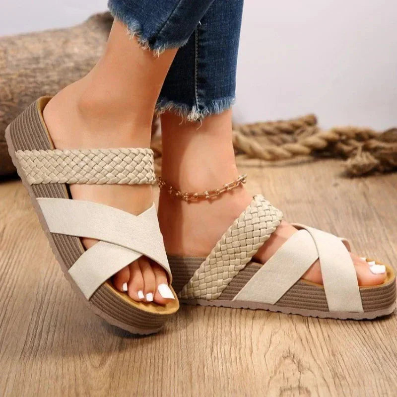 Nina | Cushioned Open Platform Sandals