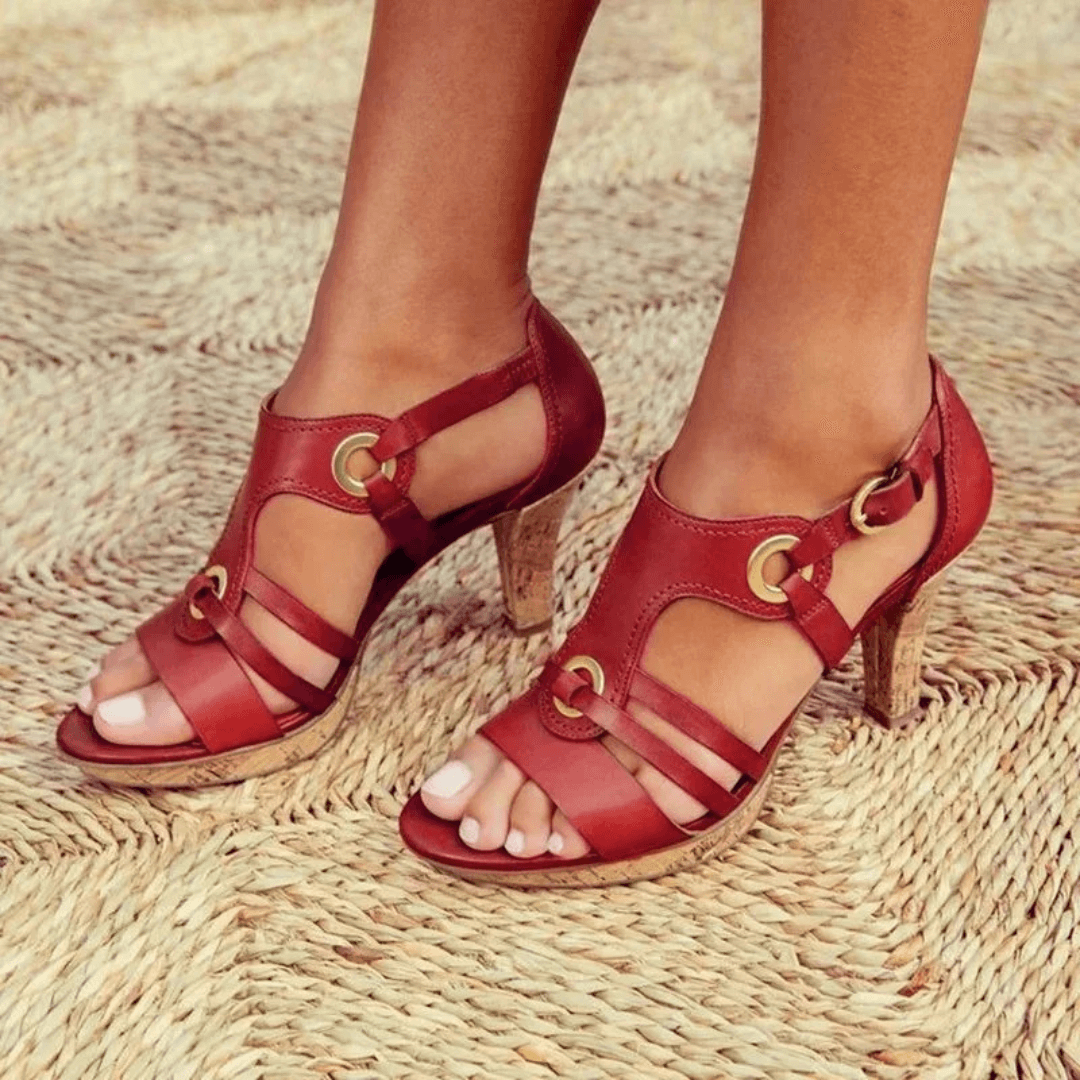 Ella | Adjustable Open-Toe Heeled Sandals