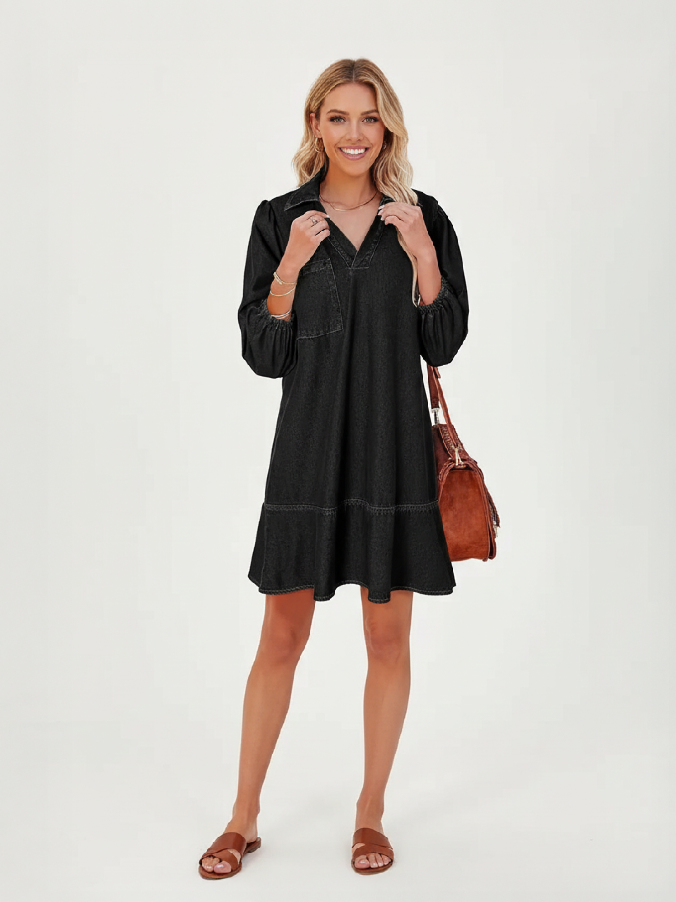 Aria - Denim Midi Dress